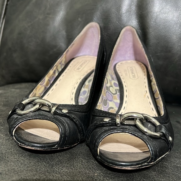 Coach black wedges 2 inches, 5.5 - Picture 9 of 10